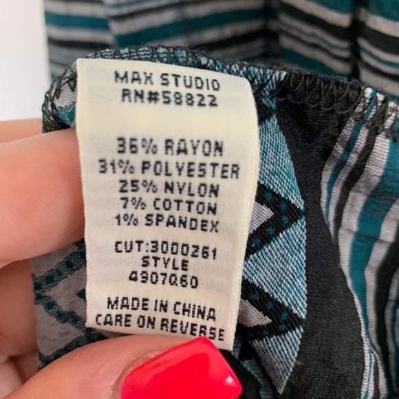 Max Studio Fit and Flare Stripped Dress - Picture 6 of 7